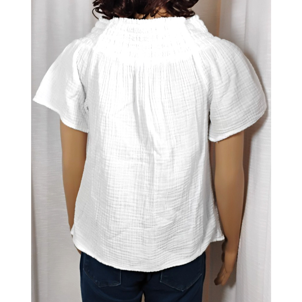 Michael Stars Gauze Off Shoulder Top Flowy Boho Festival Made USA Small - Picture 3 of 13